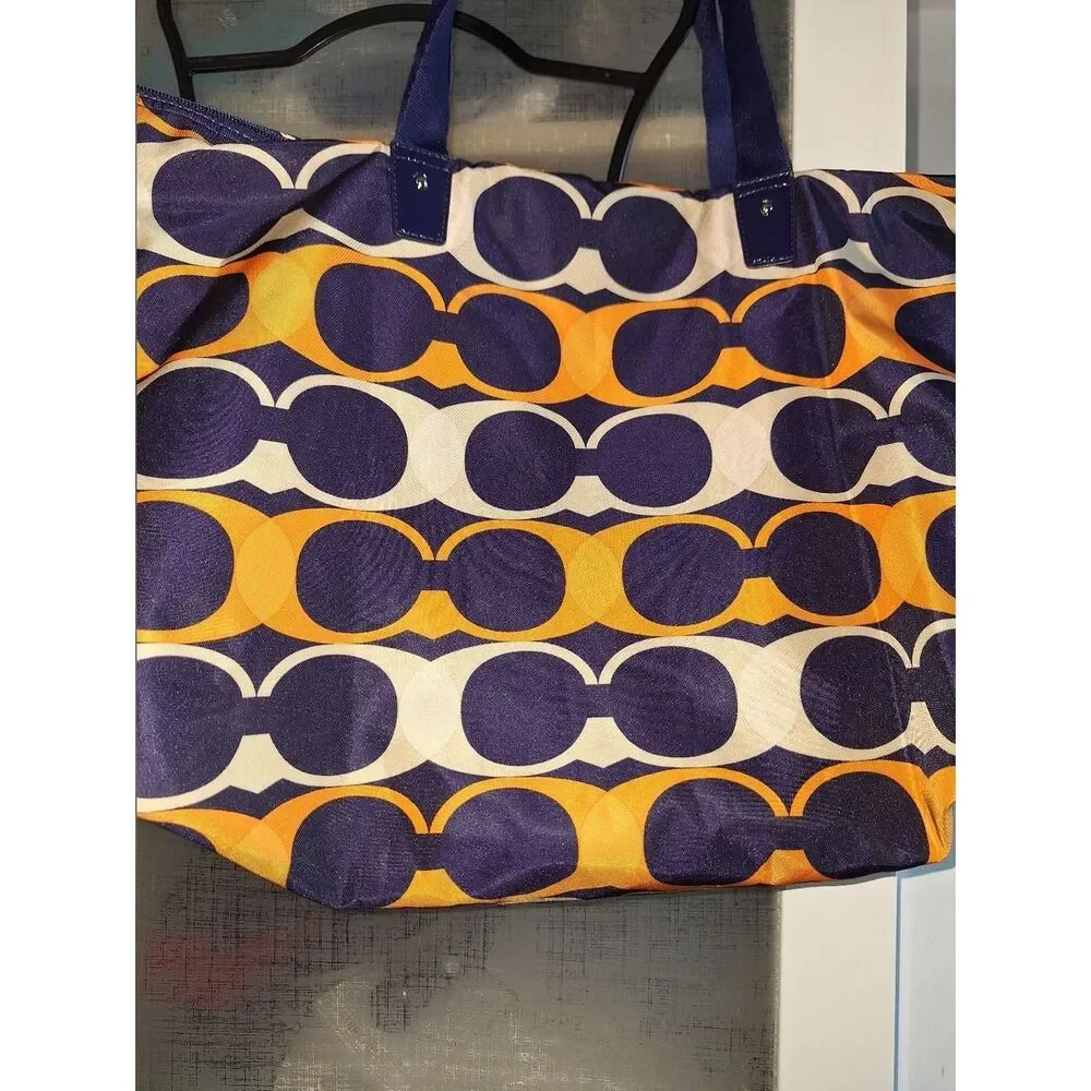 Coach Multicolor Logo Nylon Tote Bag